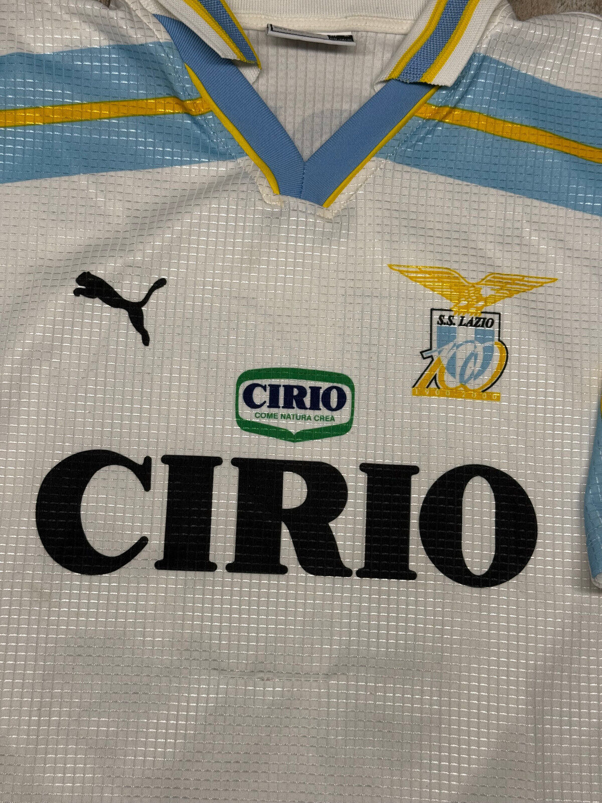 maglia calcio vintage SS Lazio Puma Cirio 1999 2000 Scudetto NEDVED FAN version