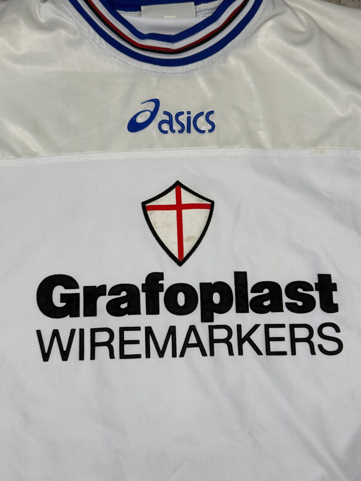 maglia match worn calcio Sampdoria LANNA 2001 2002 Grafoplast Asics shirt XL