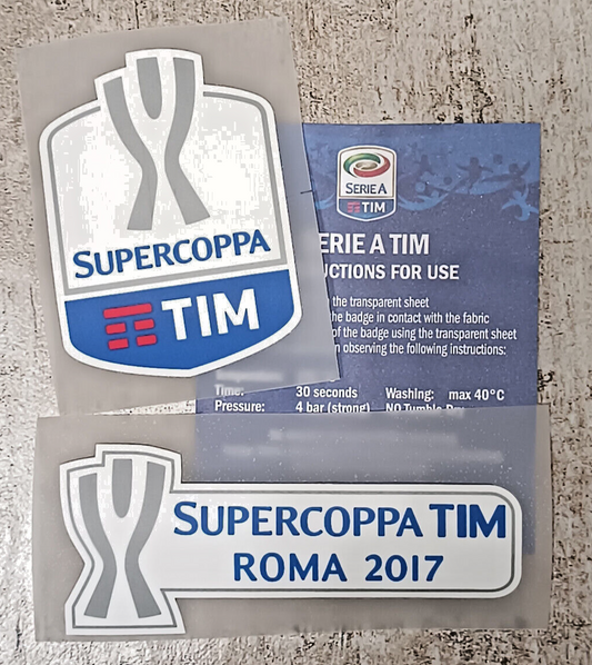 Toppa Patch Tim Cup Finale set SUPERCOPPA ROMA 2017 Lazio Juventus