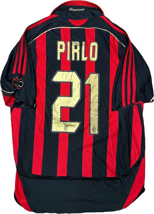 maglia calcio vintage milan home store PIRLO adidas Bwin 2006 2007 Vintage M