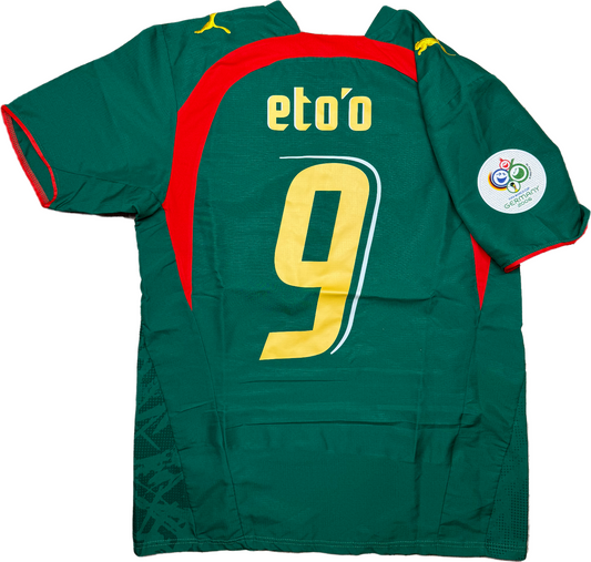 maglia calcio vintage Cameroon Eto'o #9 PUMA World Cup 2006 S
