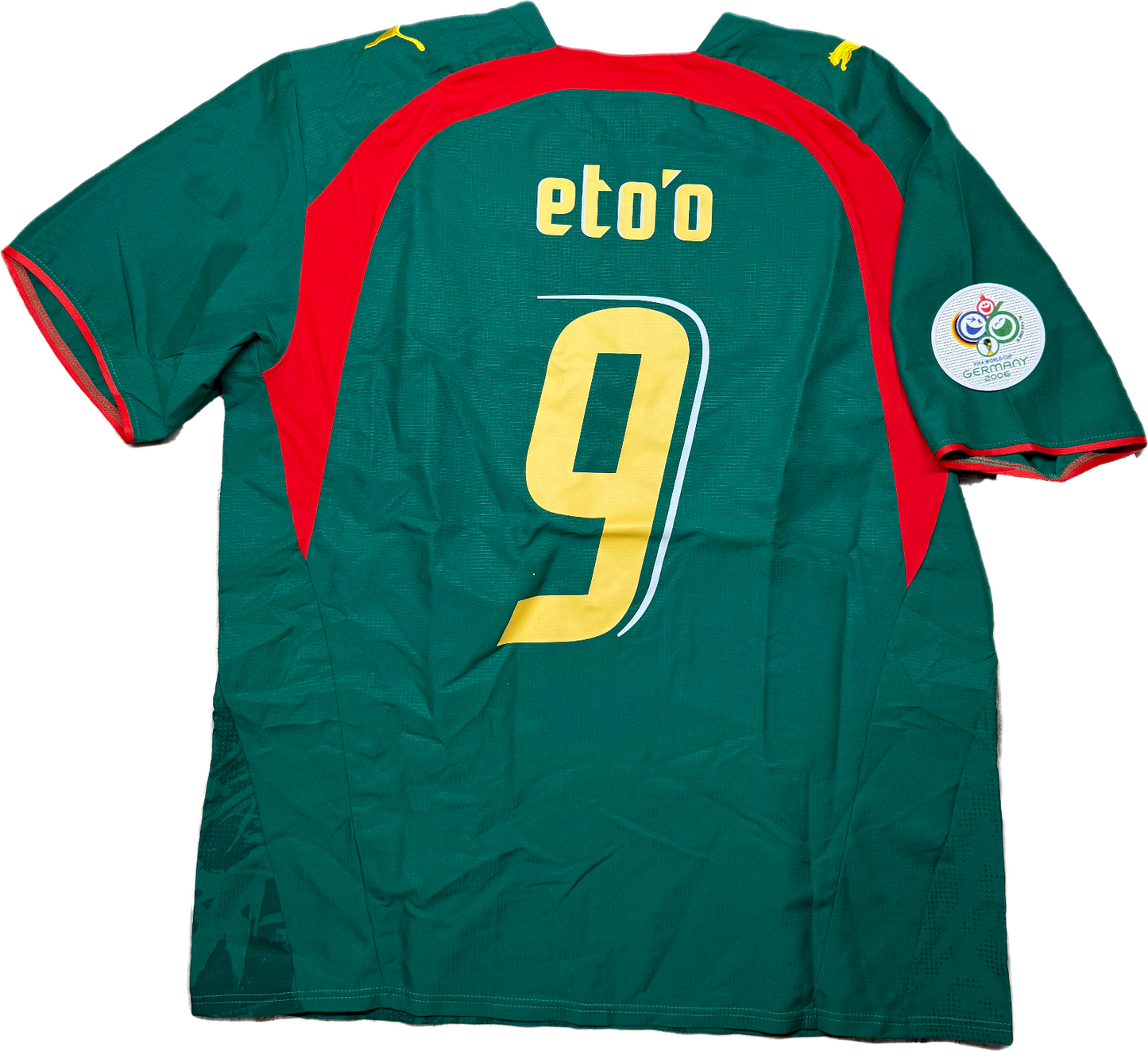 maglia calcio vintage Cameroon Eto'o #9 PUMA World Cup 2006 L