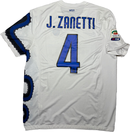 Maglia calcio vintage Inter Zanetti Pirelli Nike 2010 2011 Triplete shirt jersey