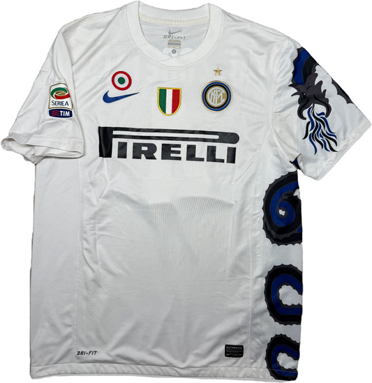 Maglia calcio vintage Inter Zanetti Pirelli Nike 2010 2011 Triplete shirt jersey