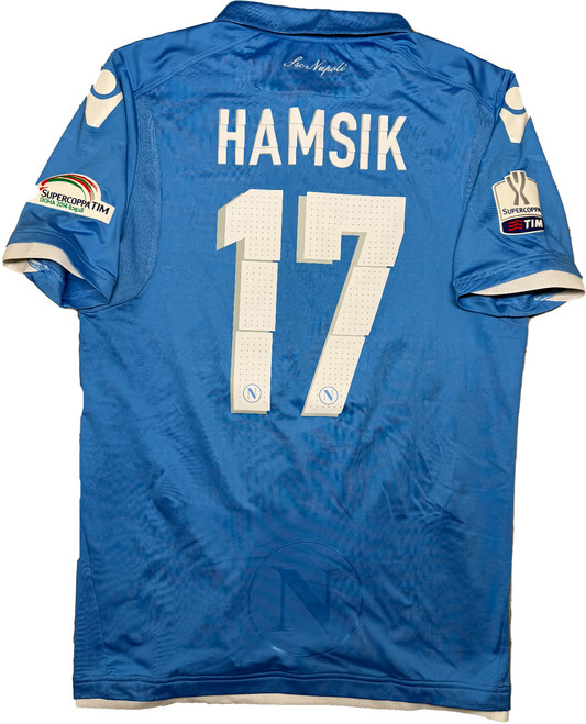 maglia calcio vintage Napoli FINALE SUPERCOPPA DOHA 2014 Hamsik home