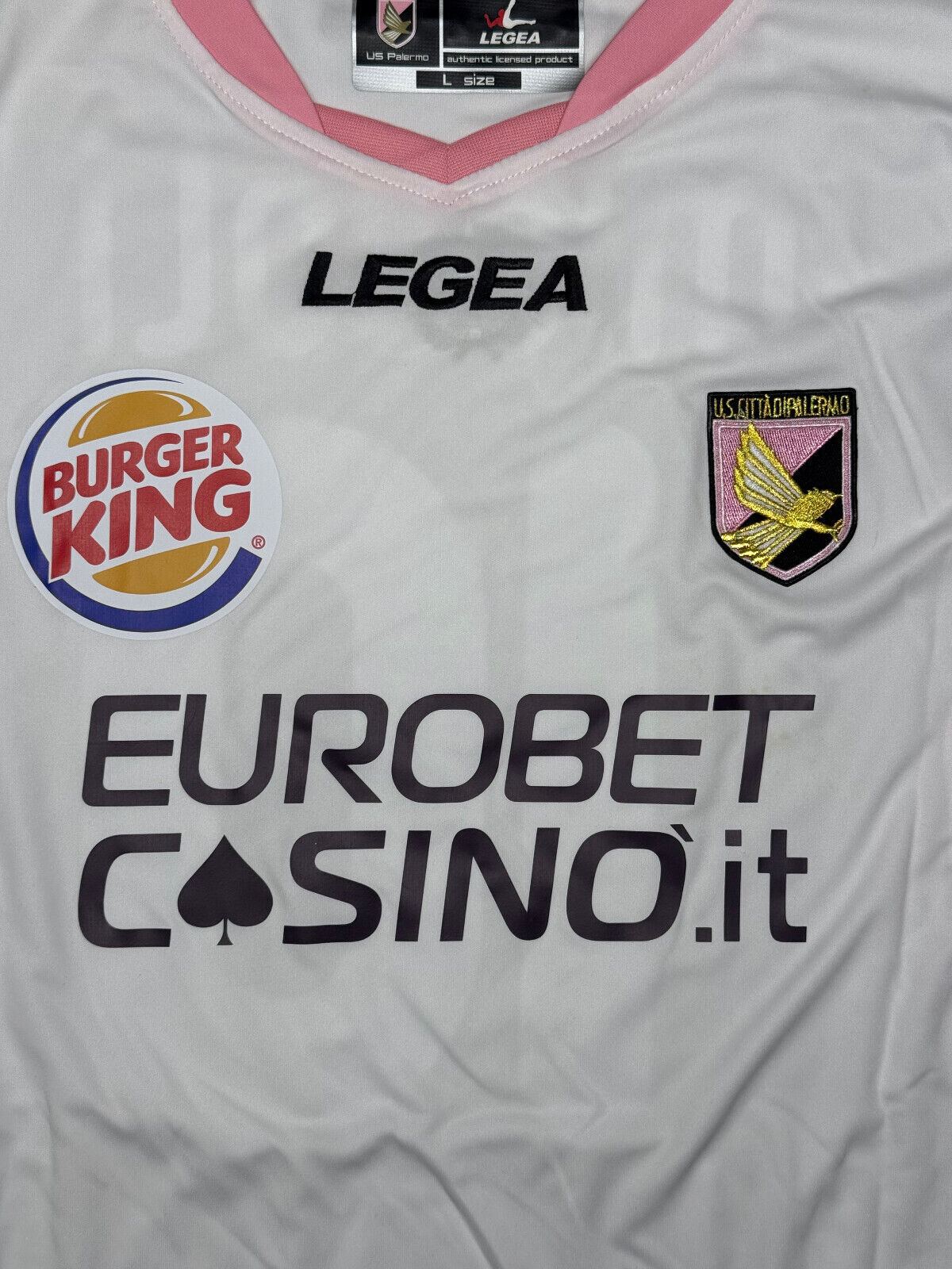 maglia calcio vintage Palermo Miccoli 2011 2012 Eurobet home Legea