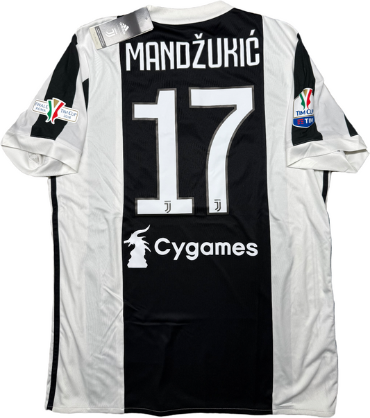 maglia calcio Adidas Juventus Mandzukic Finale Tim Cup Roma 2018 vs Milan L Jeep