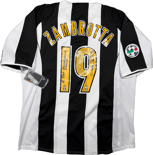 maglia calcio vintage Juventus ZAMBROTTA signed Nike shirt 2004 2005 jersey Sky