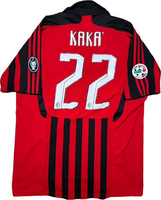 maglia calcio vintage AC Milan Kaka 2007 2008 Bwin Adidas Climacool