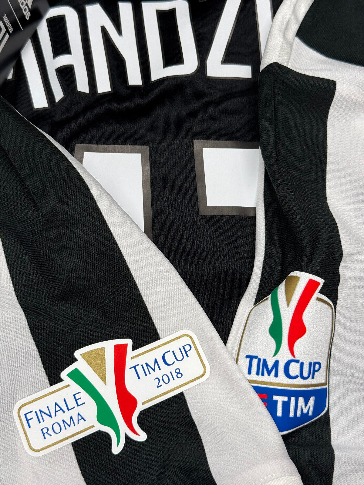 maglia calcio Adidas Juventus Mandzukic Finale Tim Cup Roma 2018 vs Milan L Jeep