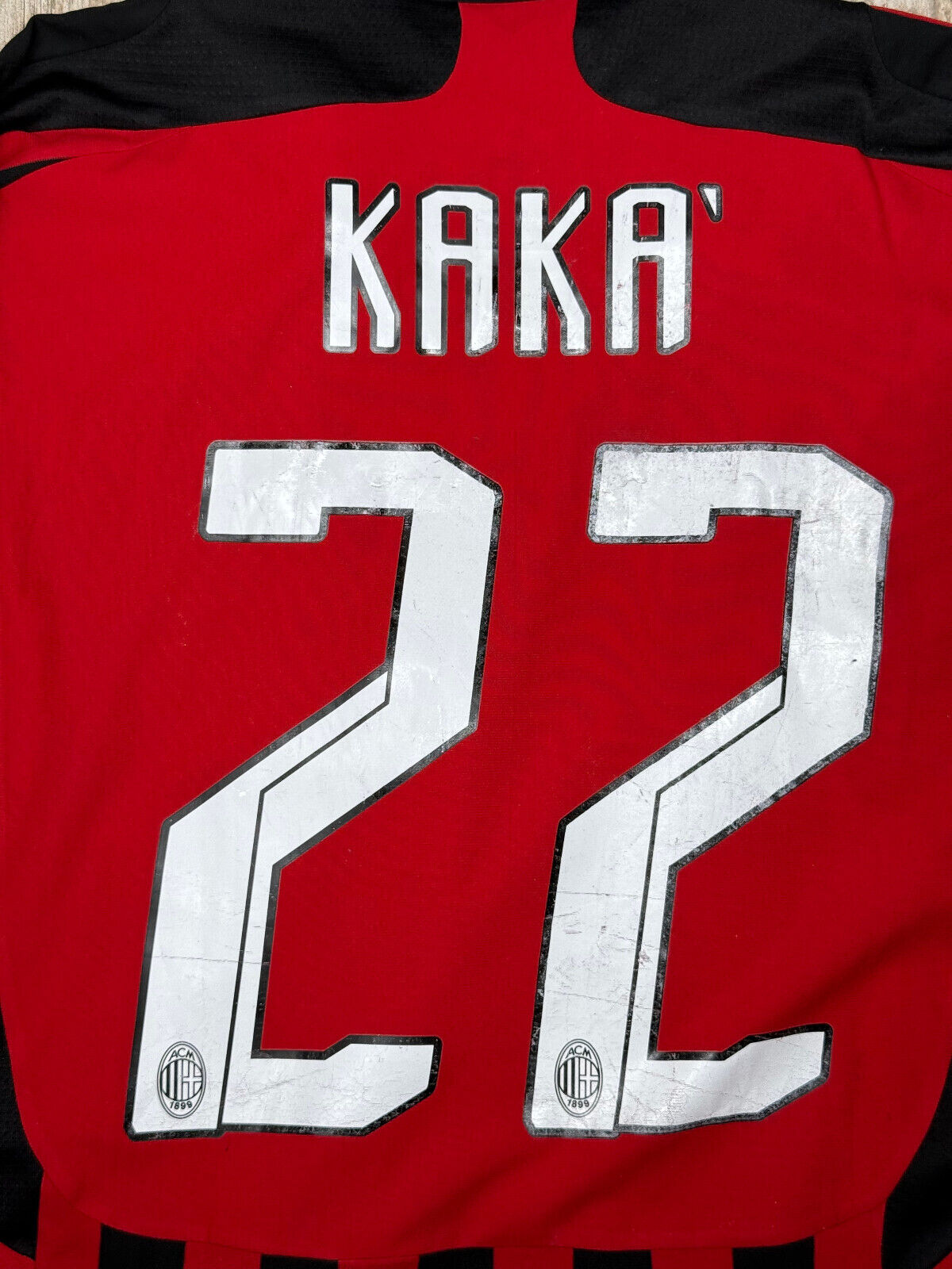 maglia calcio vintage AC Milan Kaka 2007 2008 Bwin Adidas Climacool