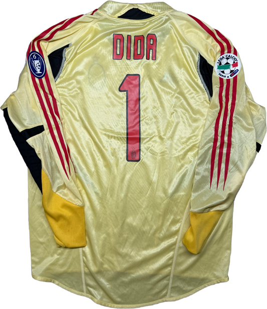 maglia calcio Dida AC Milan 2004 2005 Serie A Opel Adidas portiere goalkeeper