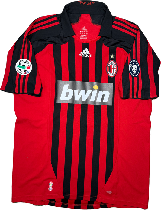 maglia calcio vintage AC Milan Kaka 2007 2008 Bwin Adidas Climacool