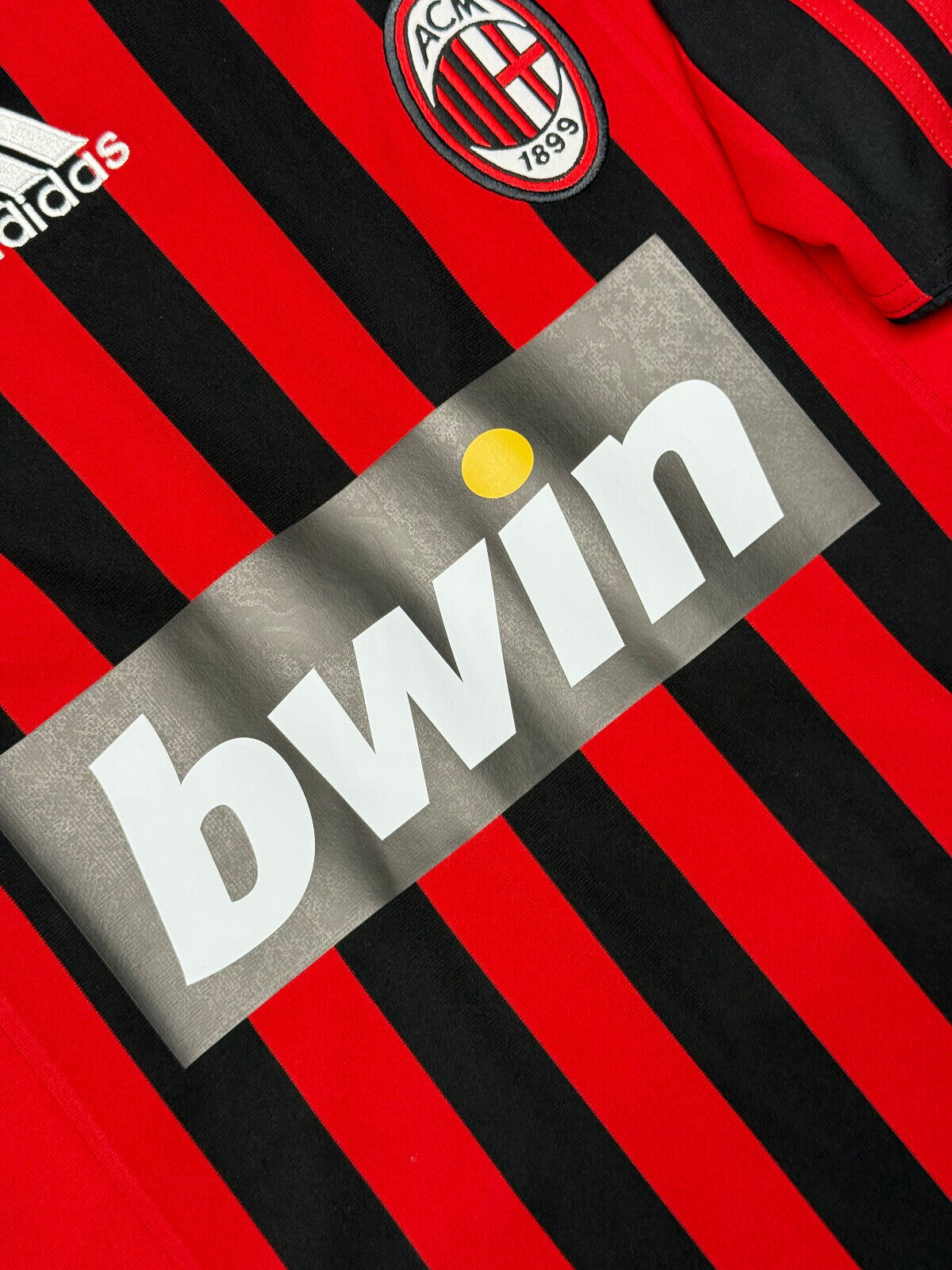 maglia calcio vintage AC Milan Kaka 2007 2008 Bwin Adidas Climacool