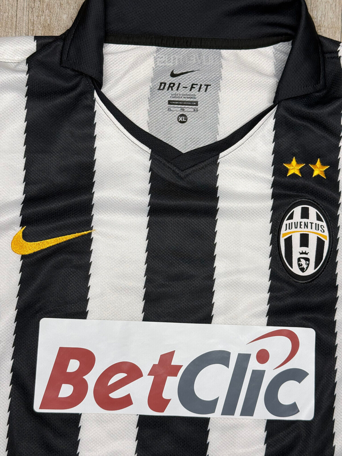 maglia calcio vintage Del Piero Juventus 2010 2011 Serie A Nike BetClic 150 anni