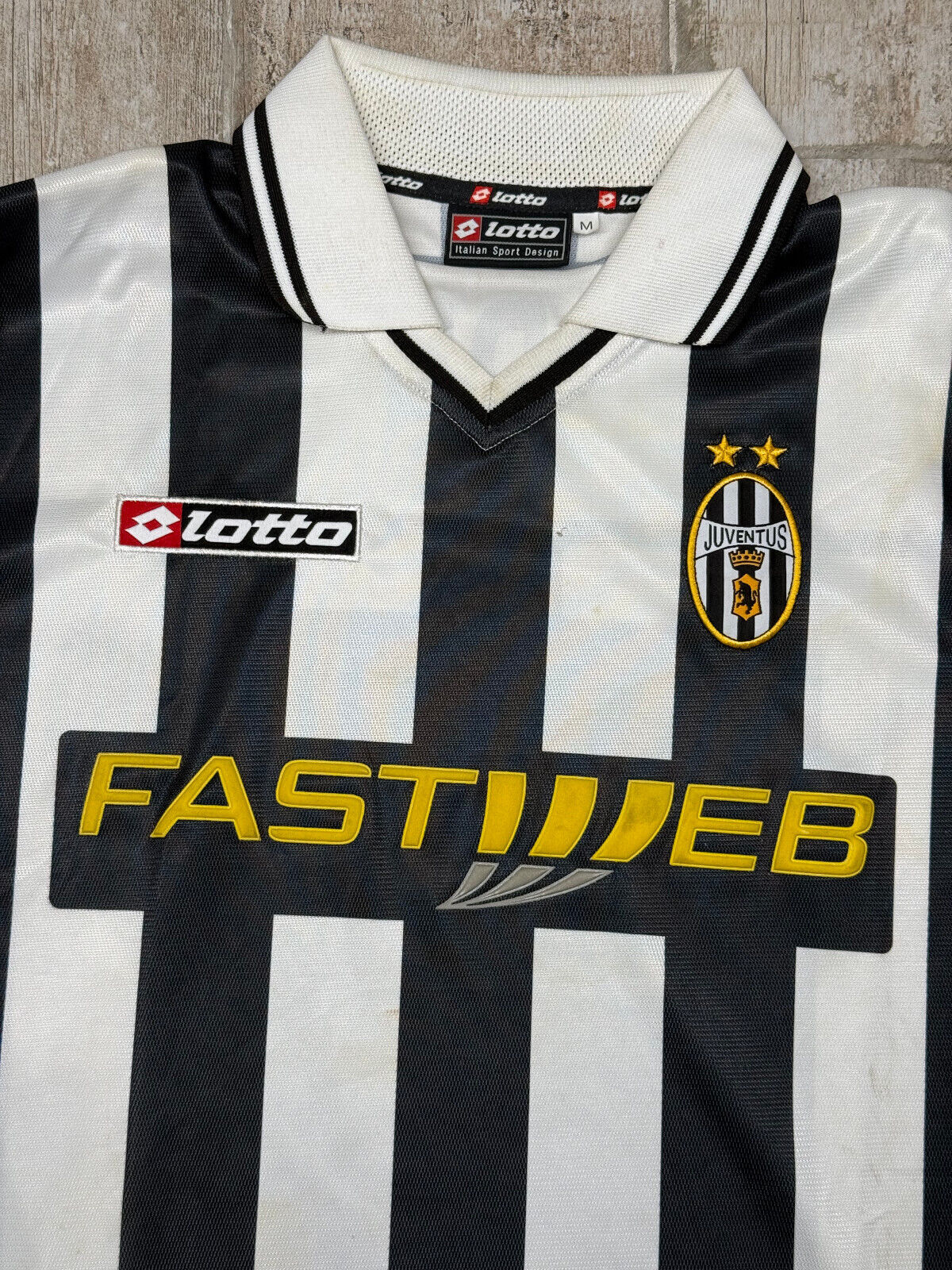 maglia calcio vintage Juventus DEL PIERO Lotto Fastweb 2001 2002 home