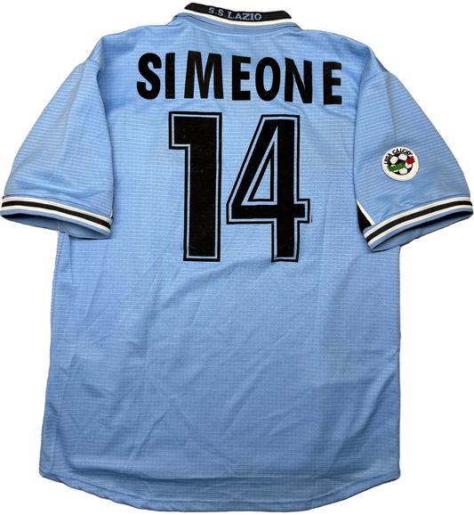 maglia calcio vintage SIMEONE Lazio Puma 1998 1999 CIRIO home L