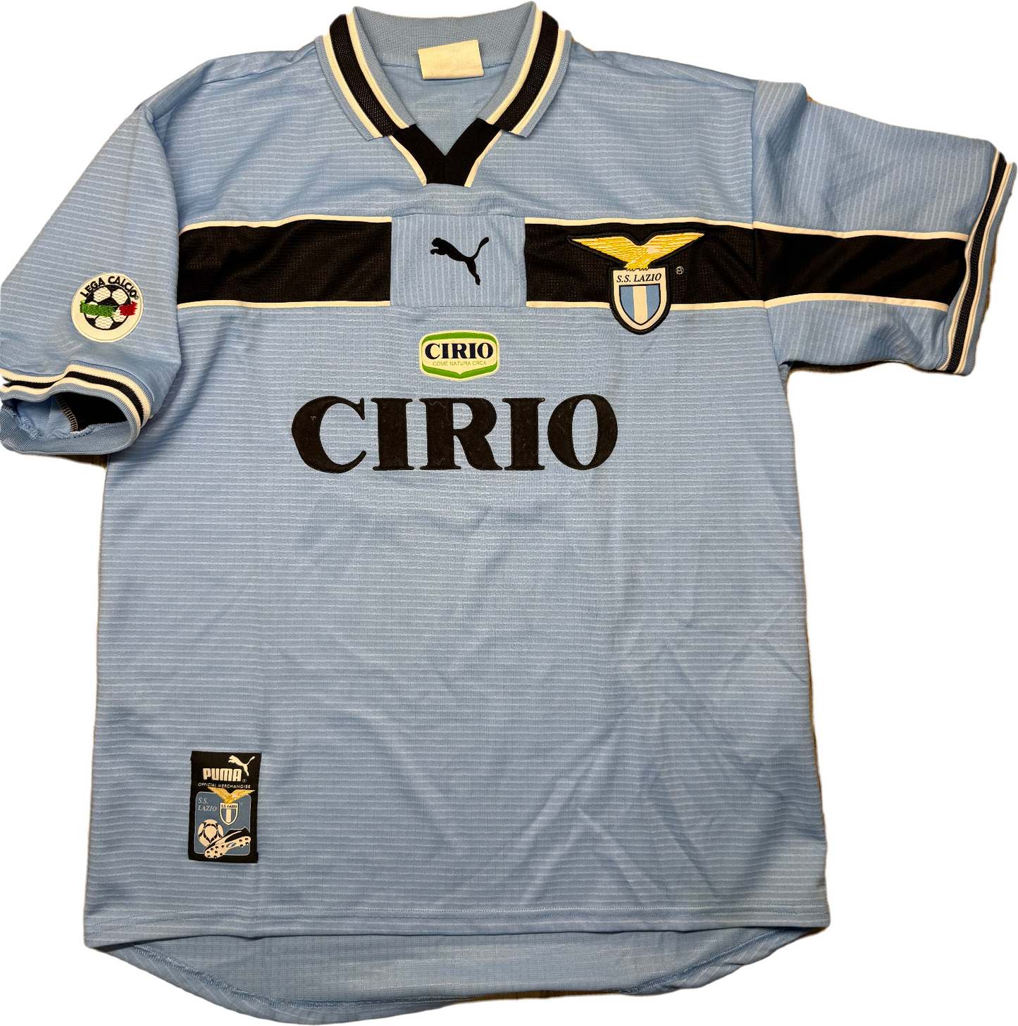 maglia calcio vintage SIMEONE Lazio Puma 1998 1999 CIRIO home L