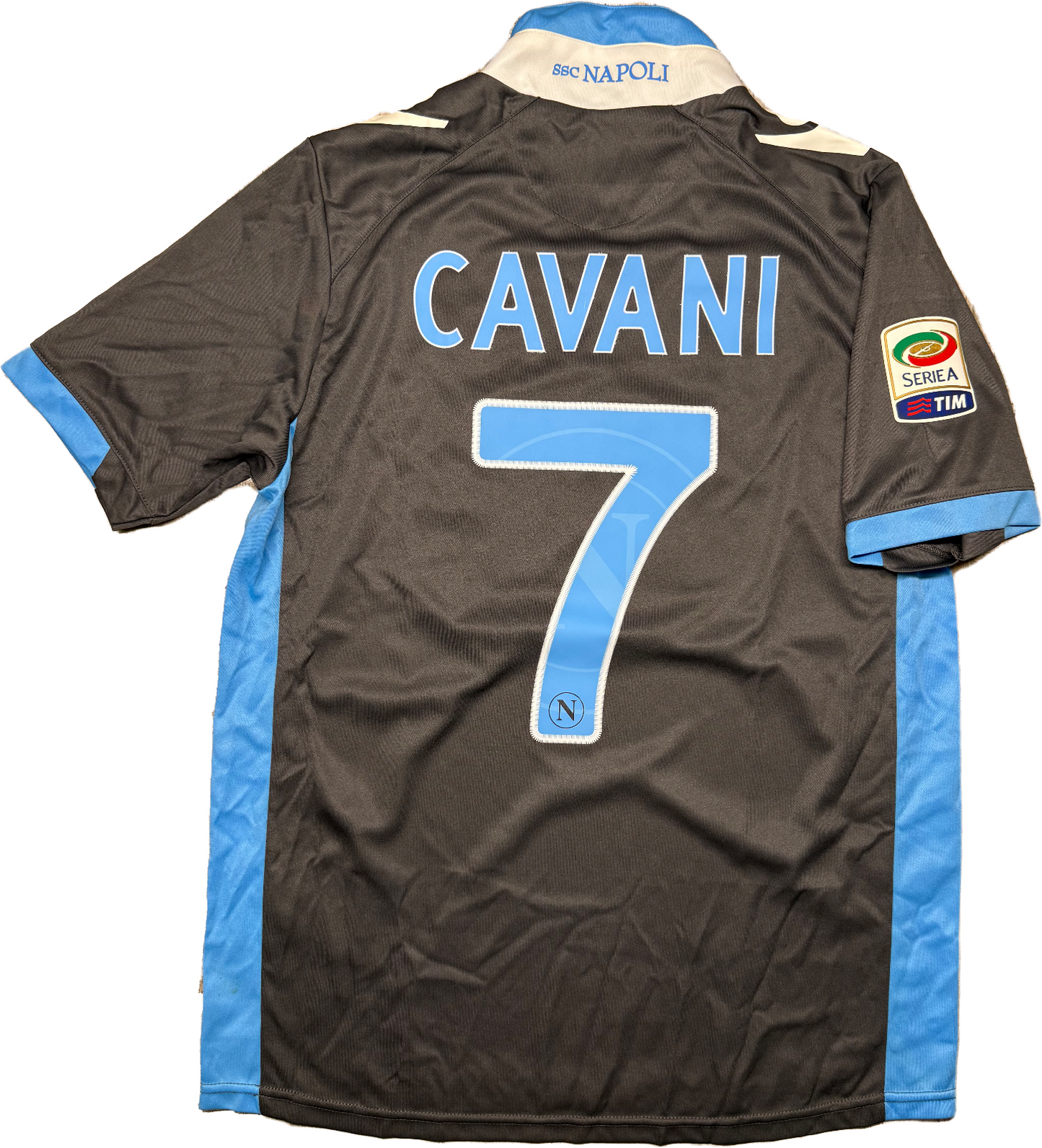 maglia calcio vintage Napoli Cavani home 2011 2012 shirt Jersey Macron M Lete