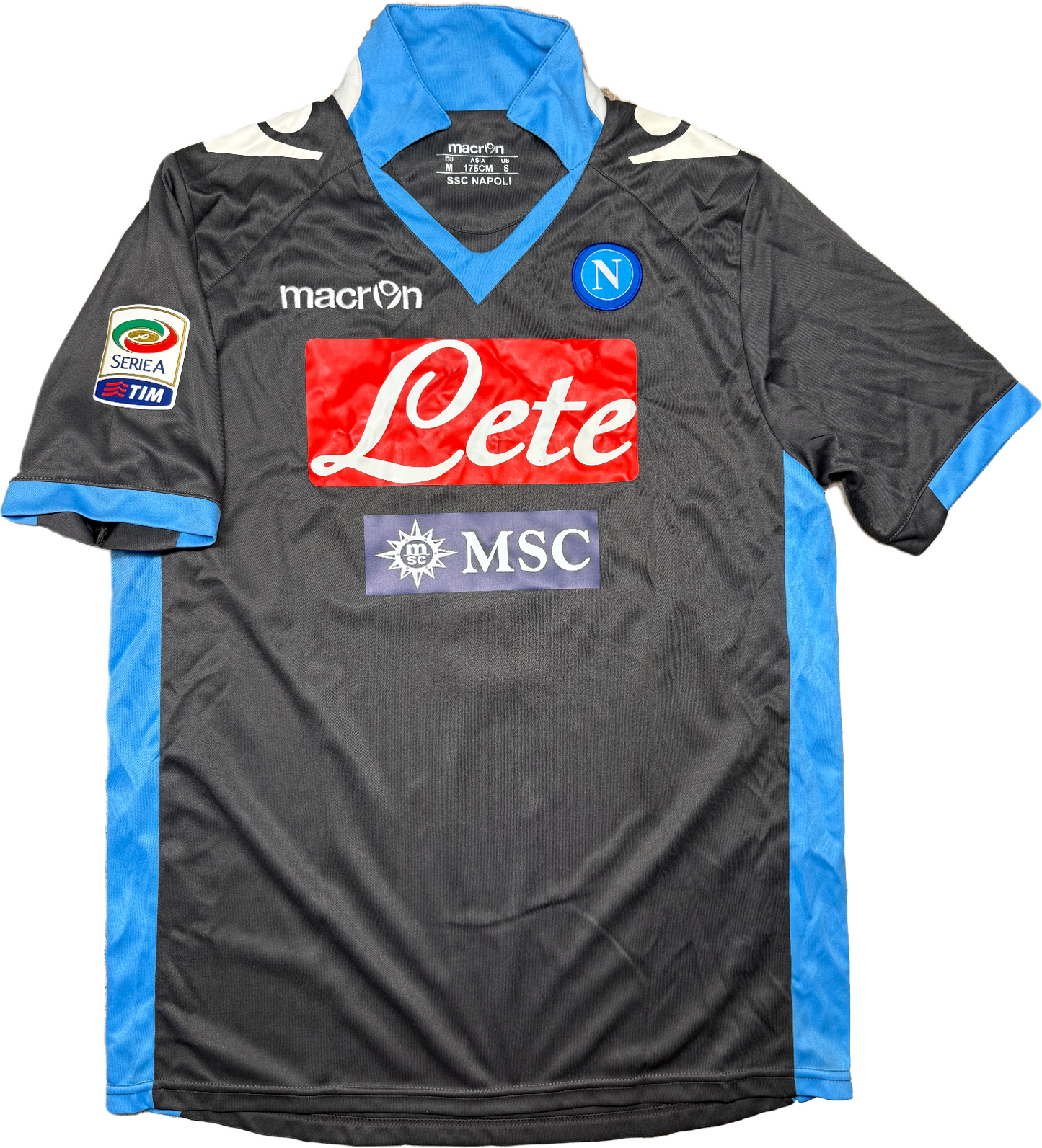 maglia calcio vintage Napoli Cavani home 2011 2012 shirt Jersey Macron M Lete