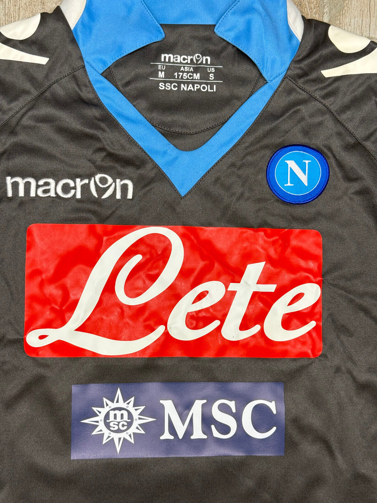 maglia calcio vintage Napoli Cavani home 2011 2012 shirt Jersey Macron M Lete