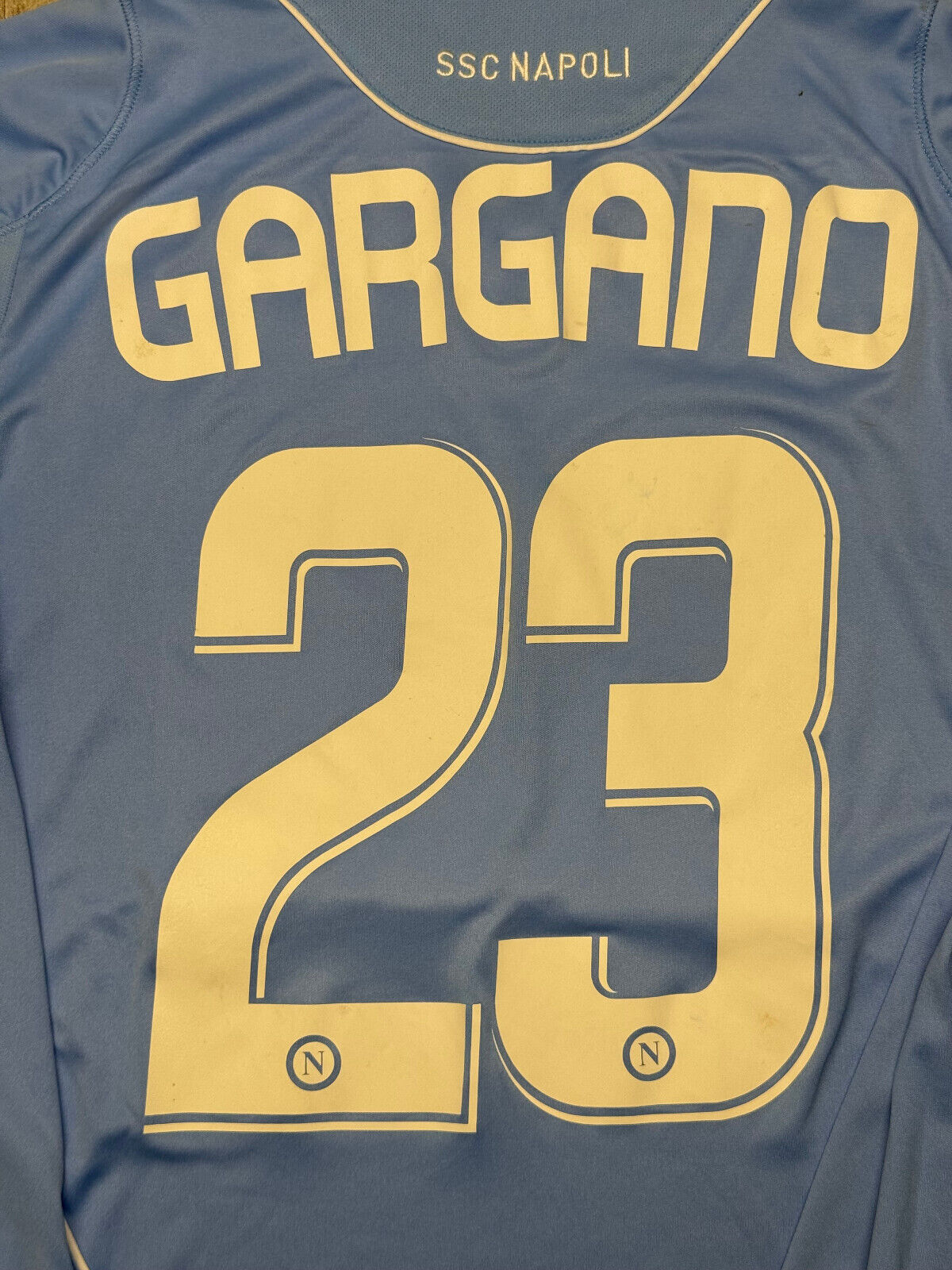 maglia calcio vintage Napoli GARGANO 2007 2008 shirt calcio Jersey Diadora Lete