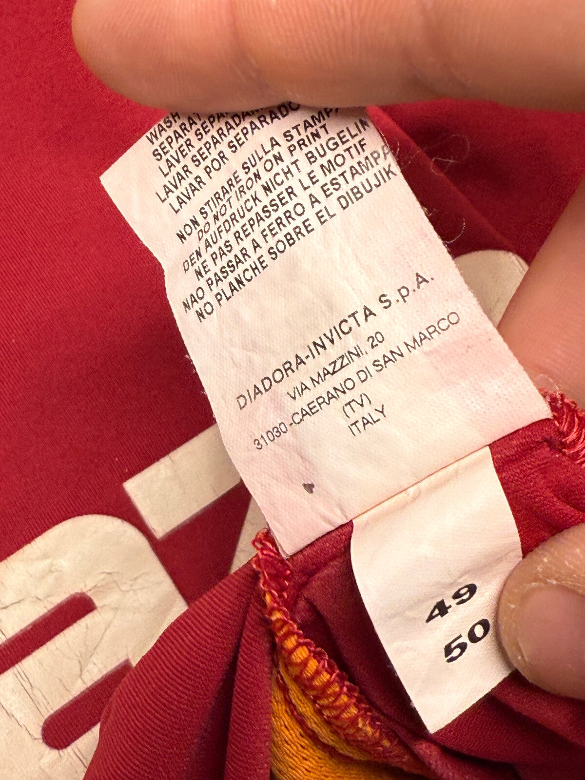 maglia calcio vintage AS Roma De Rossi #4 Mazda Diadora 2004 2005 M