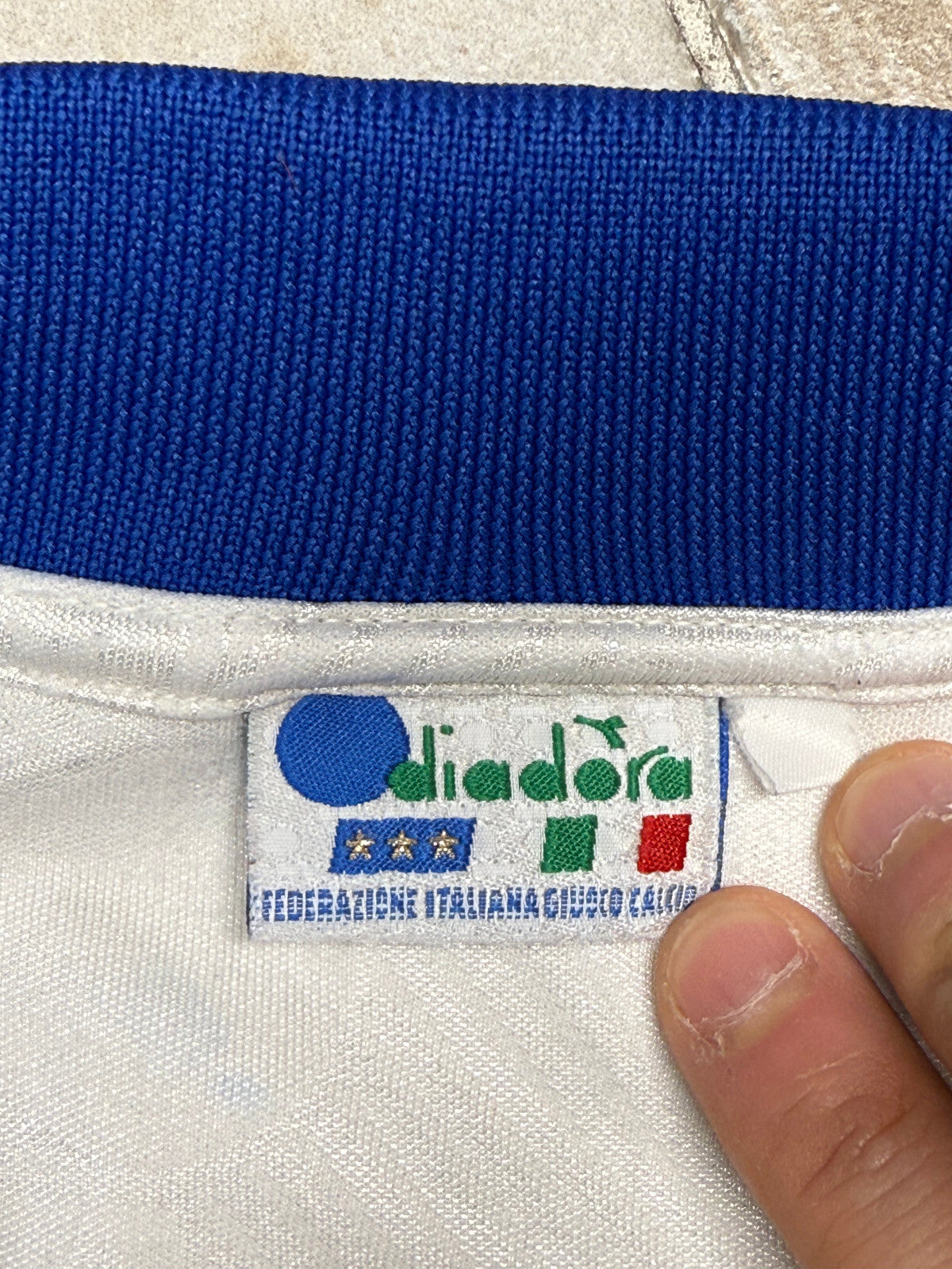 maglia calcio vintage Italia 1993 Diadora MALDINI match worn qualifiers player
