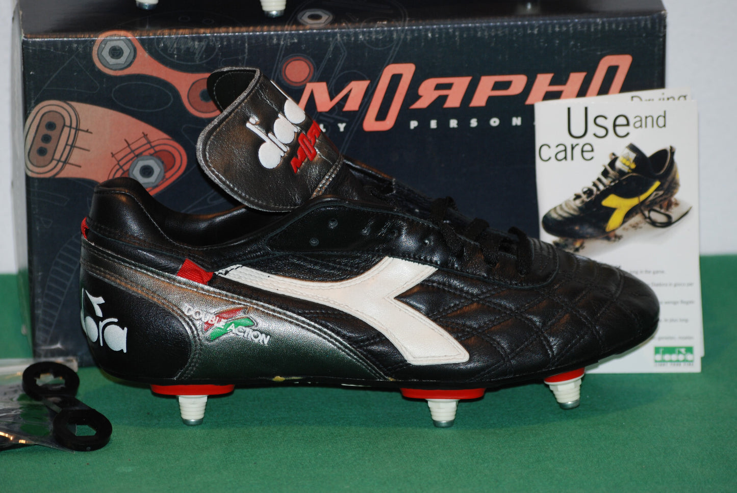 scarpe calcio vintage football BOOTS Diadora mod VAN BASTEN Morpho SC 40 uk 6