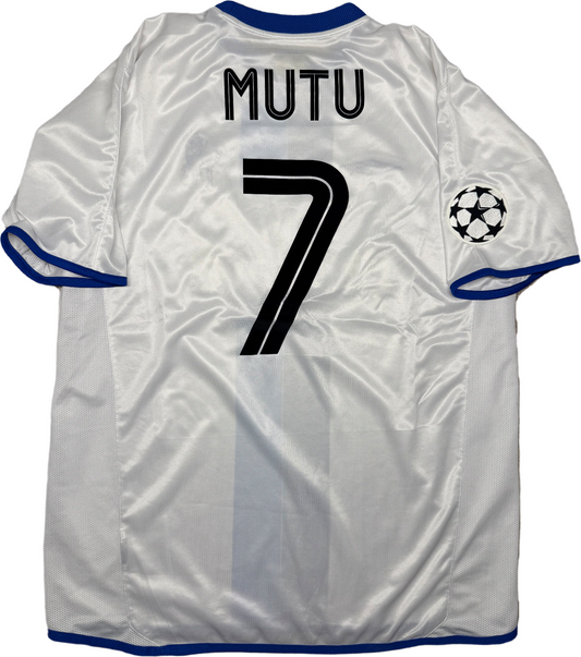 maglia calcio vintage Chelsea MUTU 2003 2004 Umbro Champions League Fly Emirates