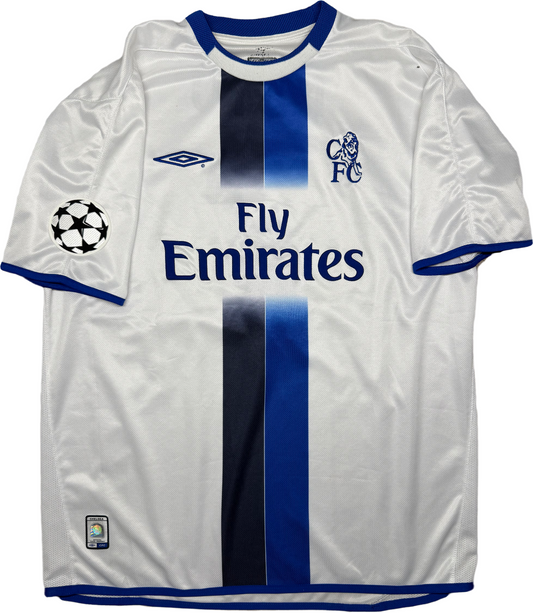 maglia calcio vintage Chelsea MUTU 2003 2004 Umbro Champions League Fly Emirates