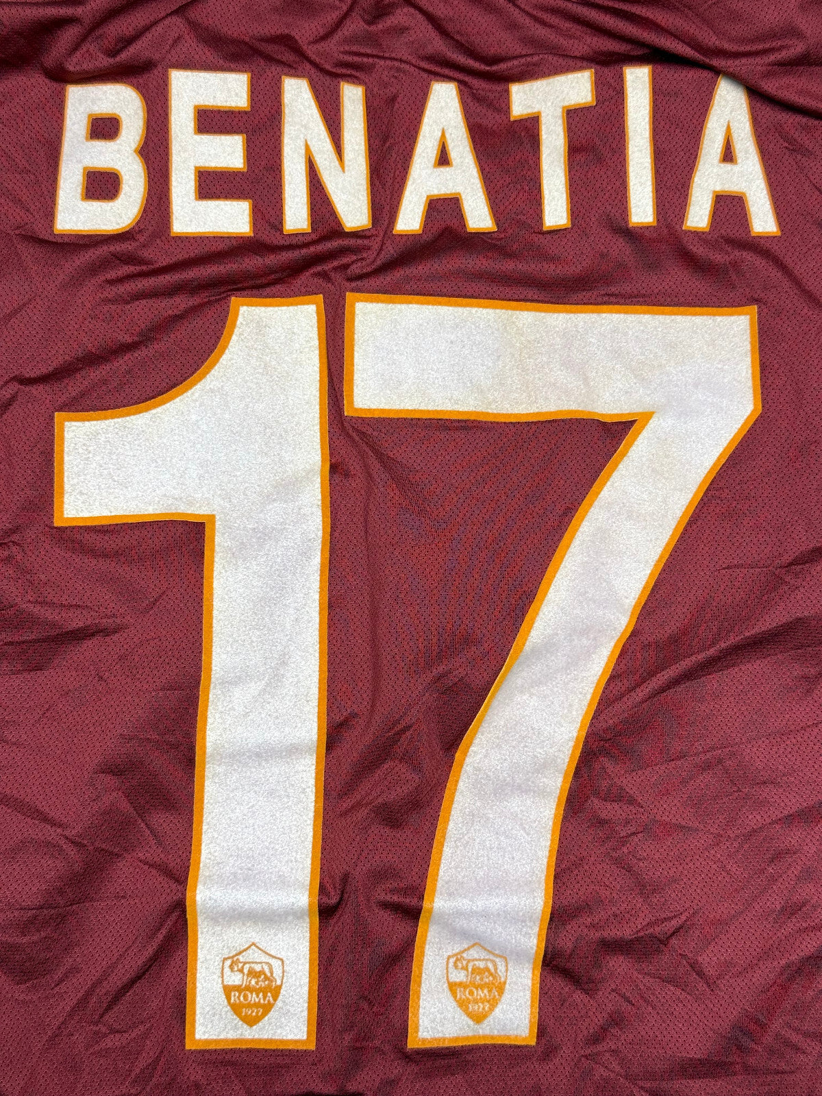 maglia calcio match worn AS Roma Benatia 2013 2014 Sky Sport vintage L