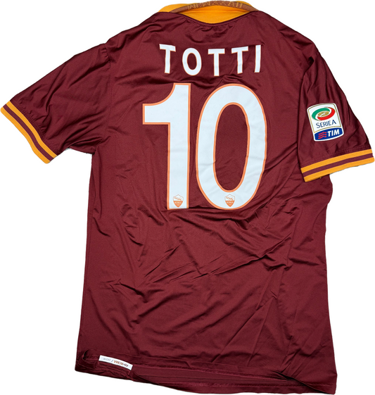maglia roma TOTTI UNBRAND 2013 2014 Roma Cares jersey L Home PLAYER VERSION