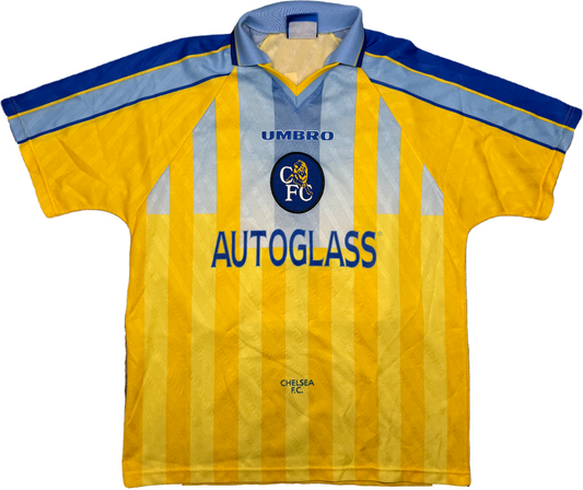 maglia calcio Zola vintage Chelsea Umbro Autoglass 1998-00 Away jersey UEFA