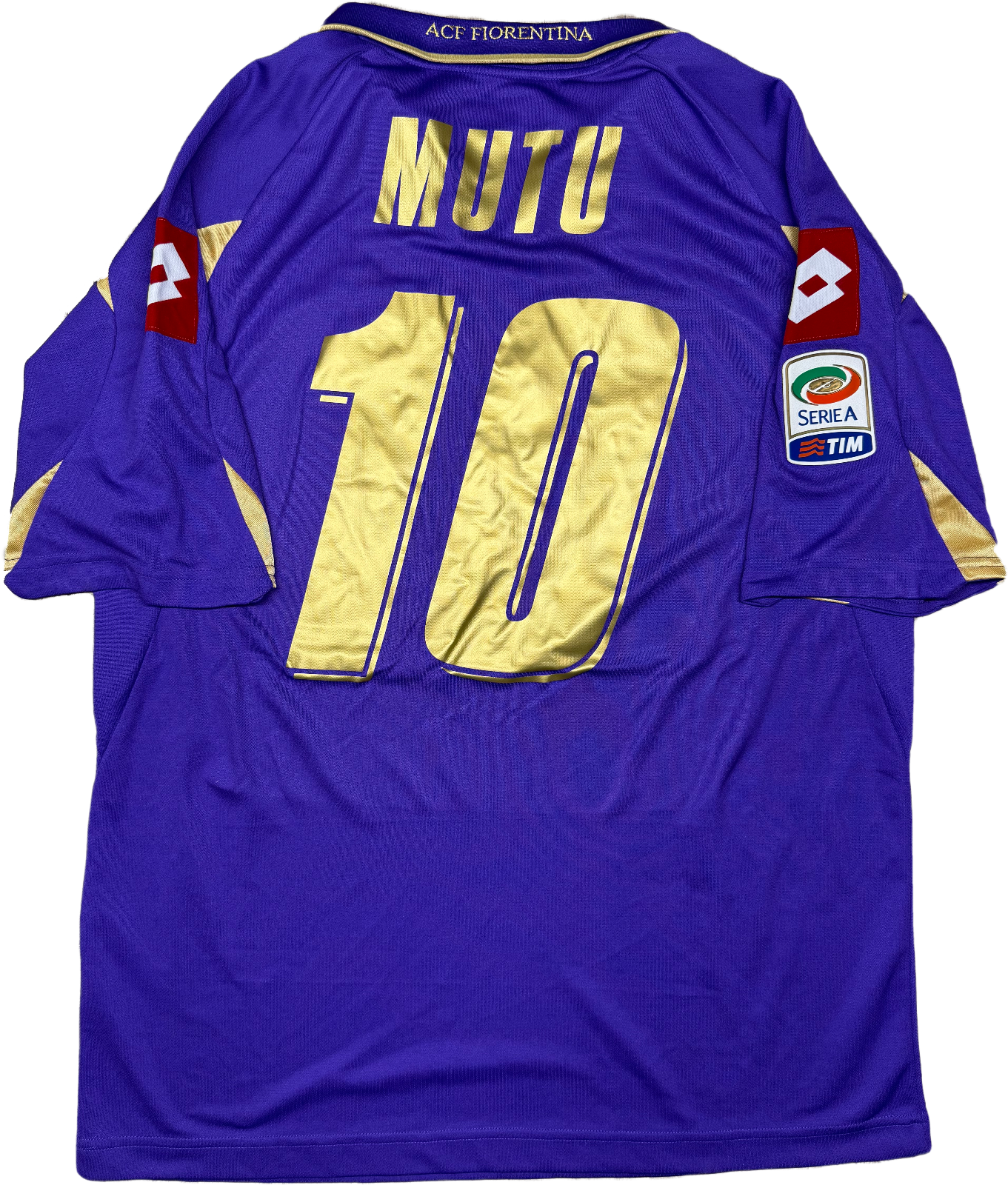 maglia calcio Fiorentina vintage MUTU Lotto Save The Children MAZDA 2010 2011 XL