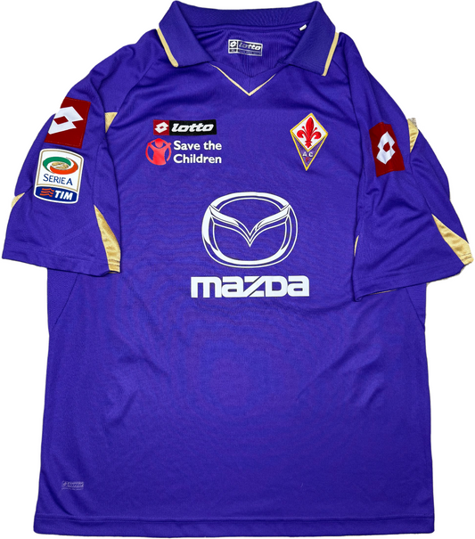 maglia calcio Fiorentina vintage MUTU Lotto Save The Children MAZDA 2010 2011 XL