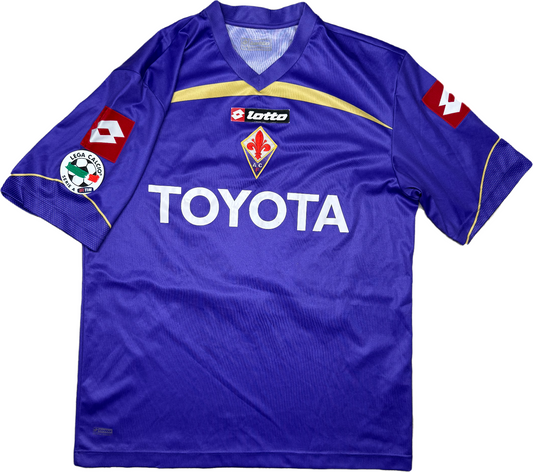 maglia calcio Fiorentina vintage MUTU Lotto TOYOTA 2009 2010 M Serie A jersey
