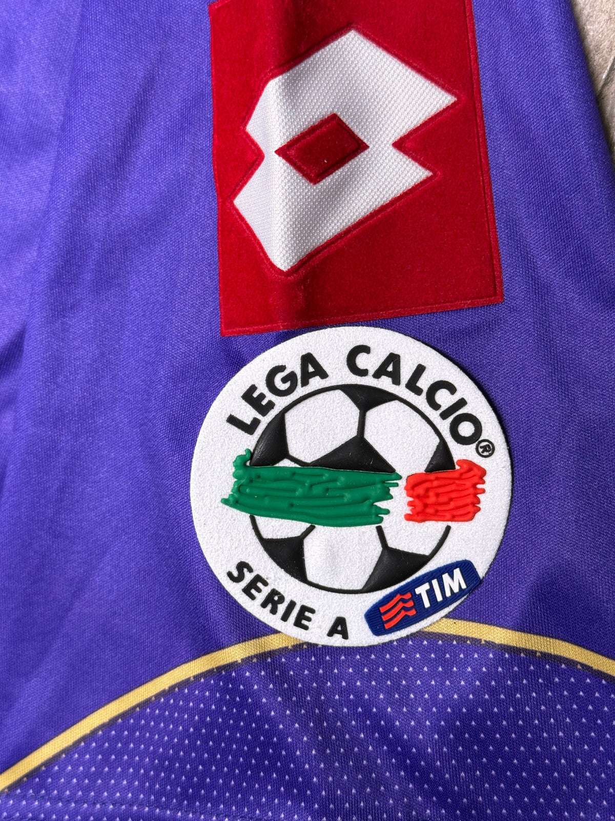 maglia calcio Fiorentina vintage MUTU Lotto TOYOTA 2009 2010 M Serie A jersey