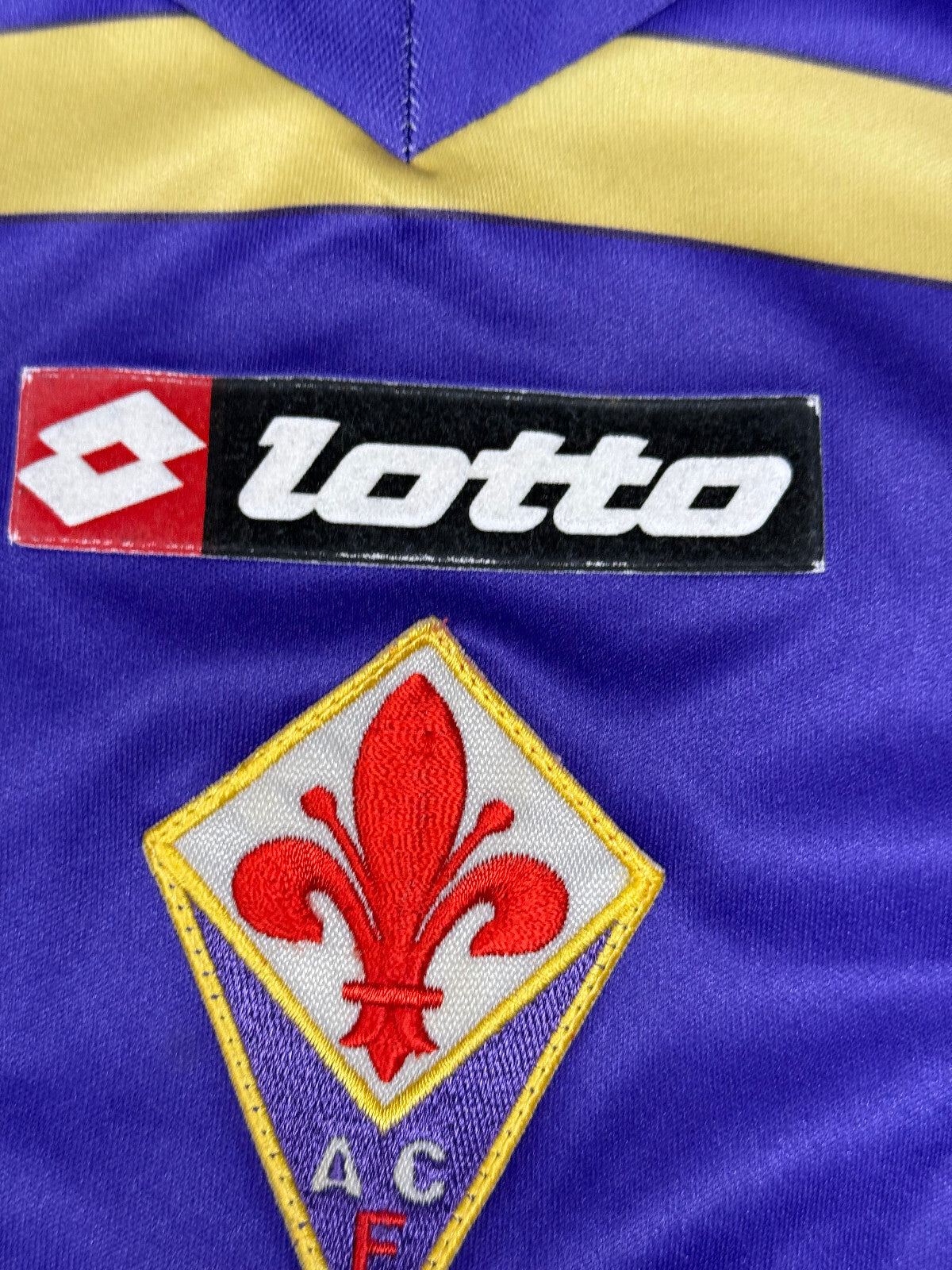 maglia calcio Fiorentina vintage MUTU Lotto TOYOTA 2009 2010 M Serie A jersey