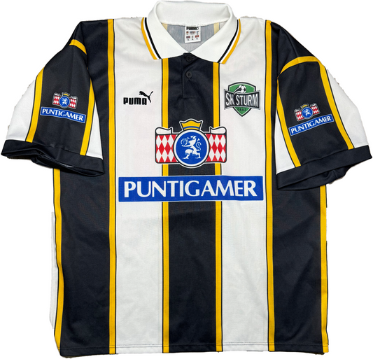 maglia calcio vintage GIANNINI Sturm Graz 1997 1998 home AS ROMA