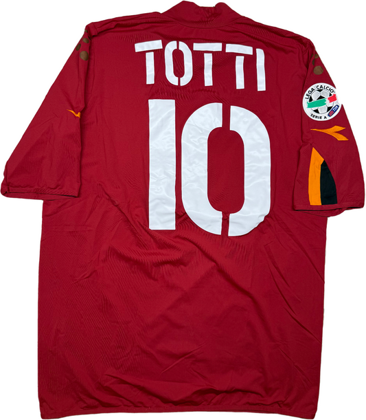 maglia calcio vintage AS Roma Totti 2004 2005 Diadora MAZDA XL