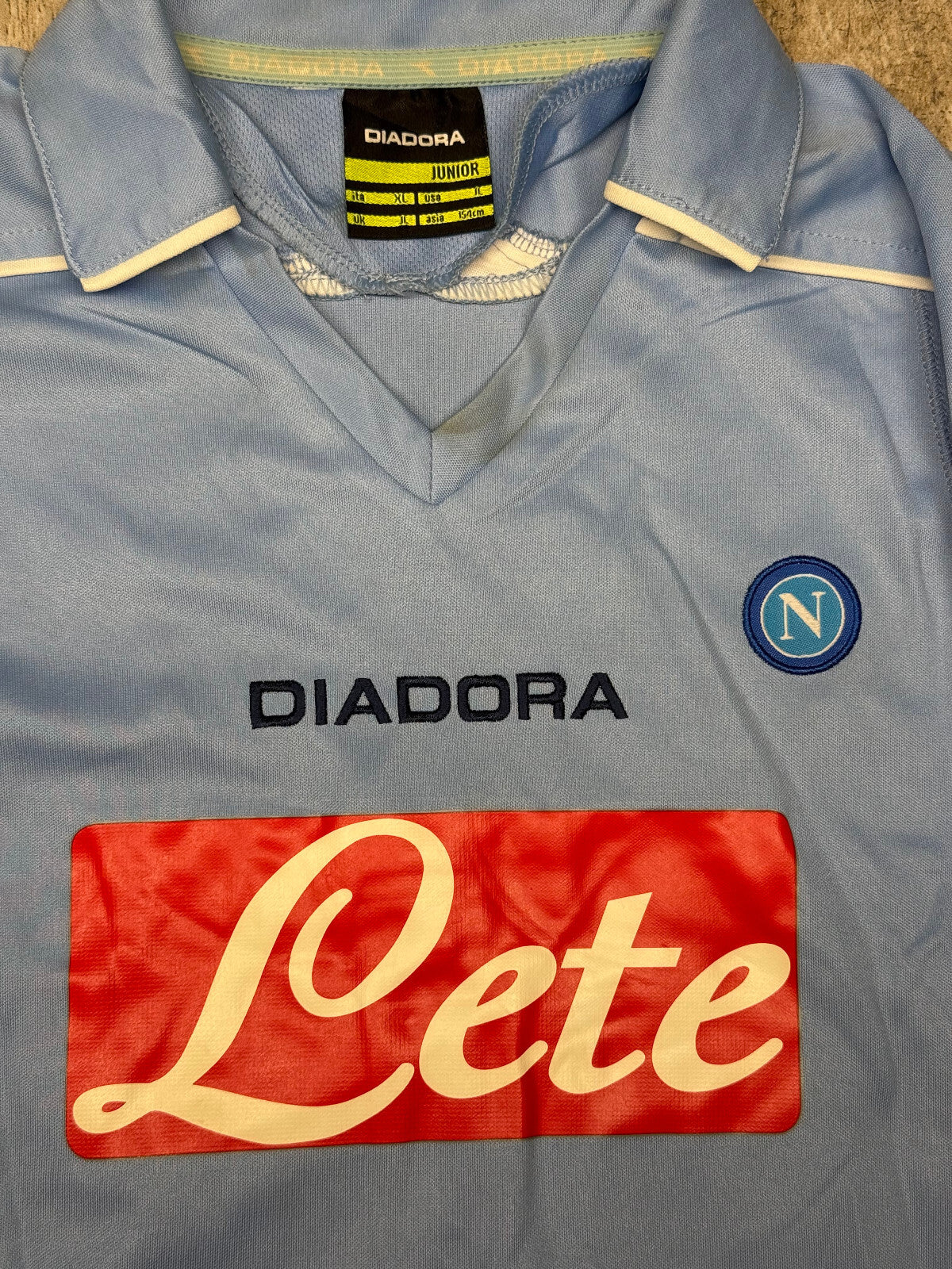 maglia calcio vintage Napoli LAVEZZI 2008-09 XL JR calcio Jersey Diadora Lete