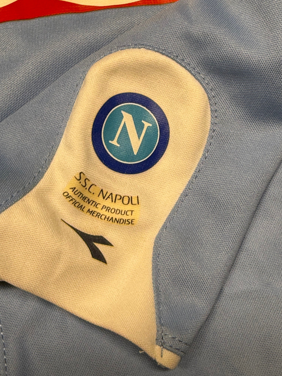 maglia calcio vintage Napoli LAVEZZI 2008-09 XL JR calcio Jersey Diadora Lete