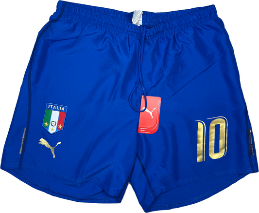 Italia puma mondiali 2006 shorts pantaloncini gara TOTTI *NUOVI* XL