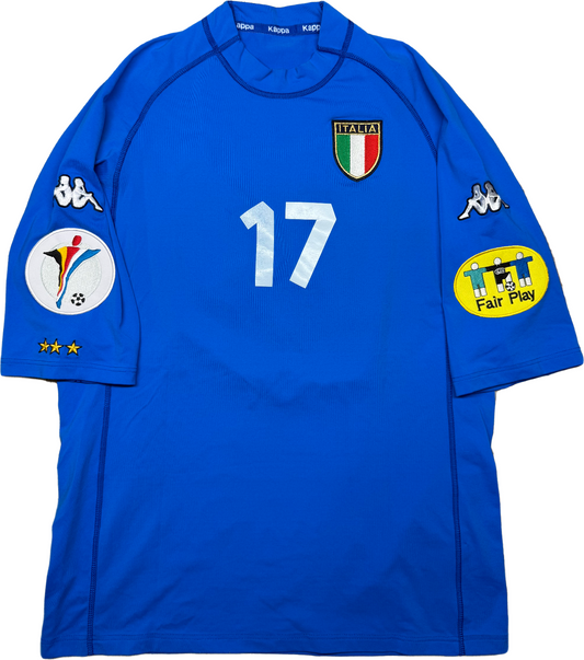 maglia calcio vintage Italia Kappa ZAMBROTTA Euro 2000 away 87%13 MATCH