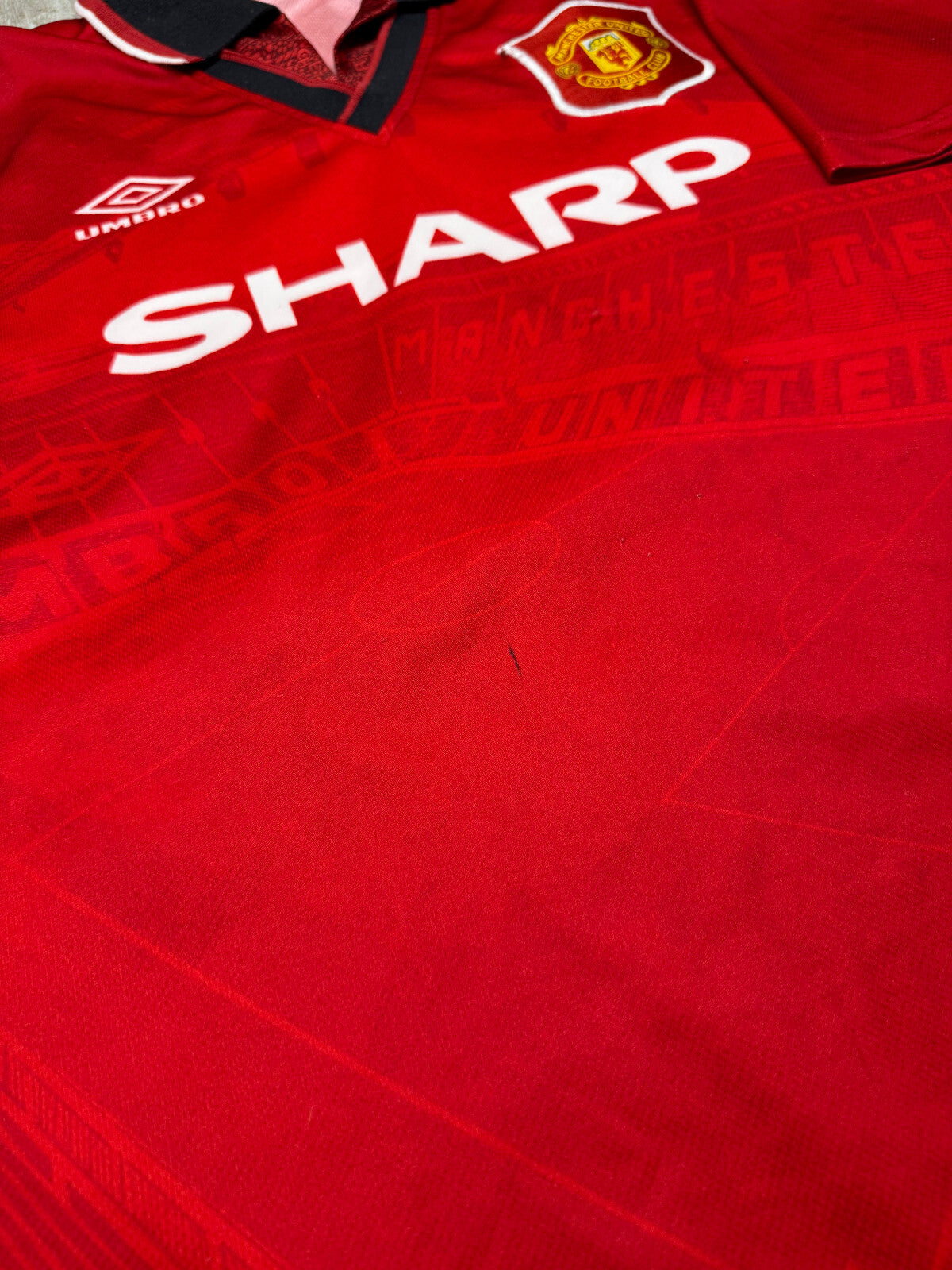 maglia calcio Beckham Manchester United 1998 1999 SHARP UMBRO jersey Premier XXL