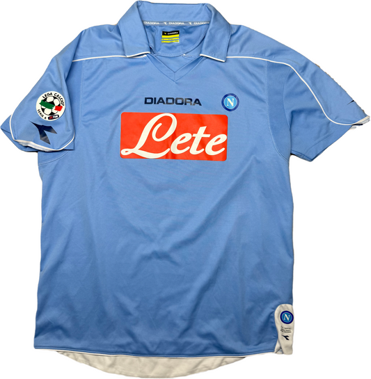 maglia calcio vintage Napoli LAVEZZI 2008 2009 shirt calcio Jersey Diadora Lete