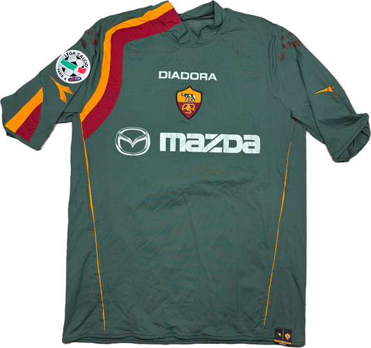 maglia calcio vintage AS Roma De Rossi #4 Mazda Diadora 2004 2005 M