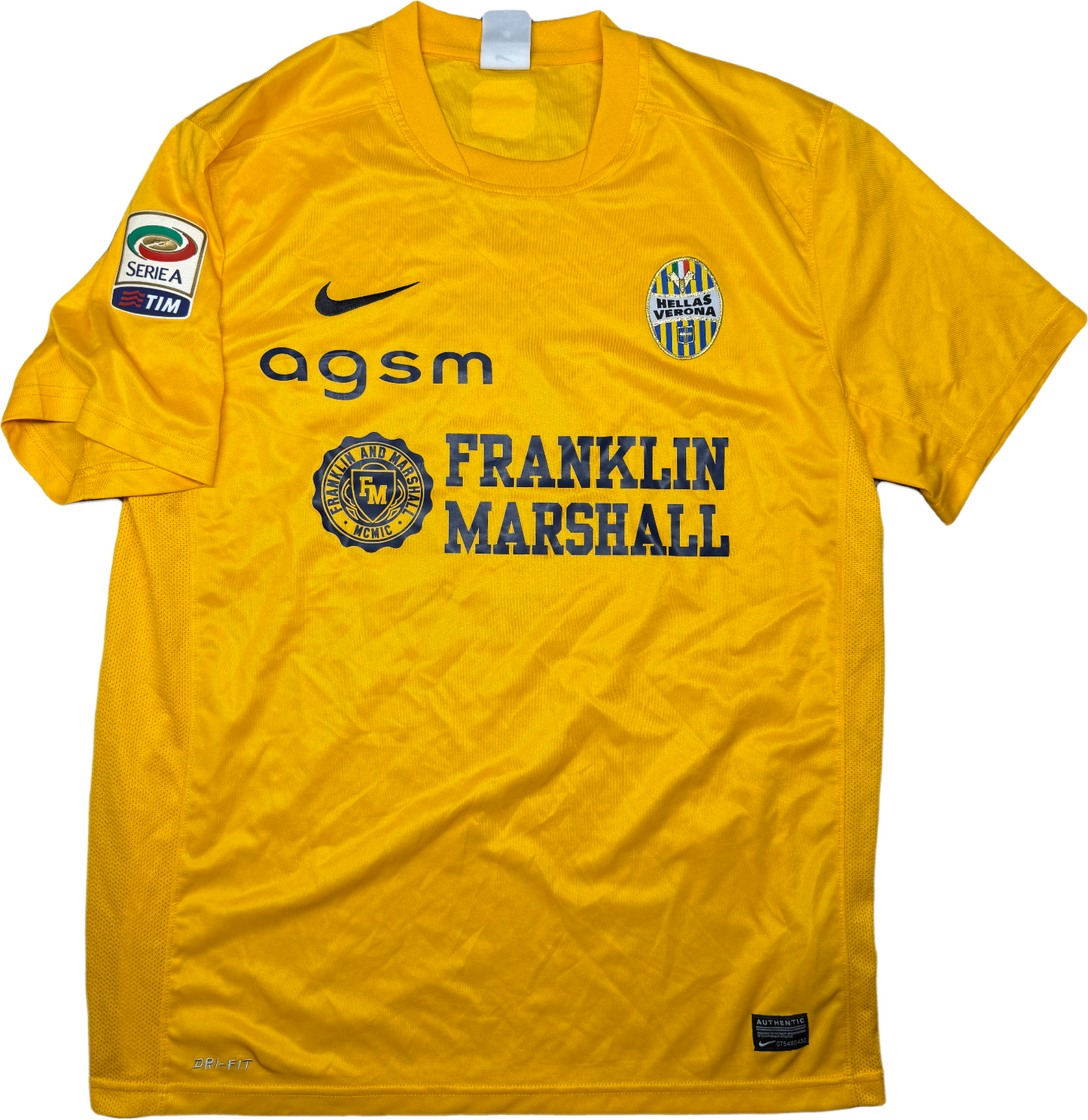 maglia calcio vintage Hellas Verona 2013 2014 Toni Nike Third shirt XL Agsm