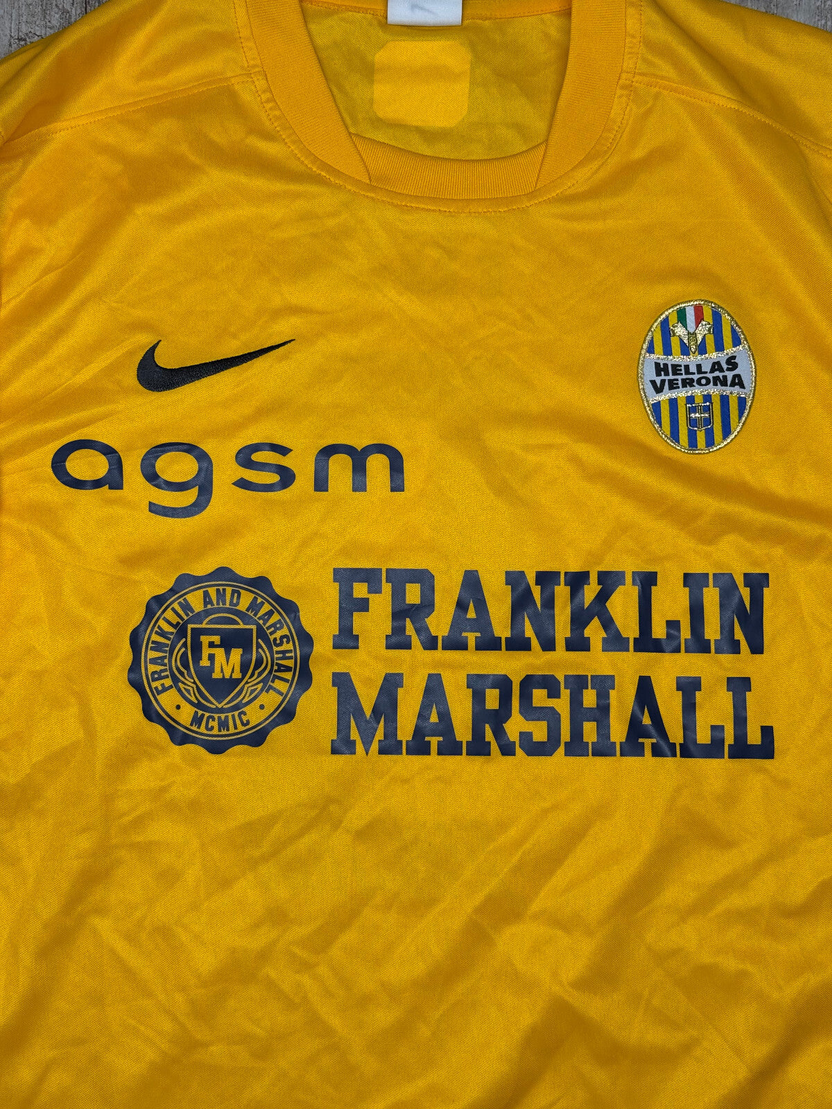 maglia calcio vintage Hellas Verona 2013 2014 Toni Nike Third shirt XL Agsm